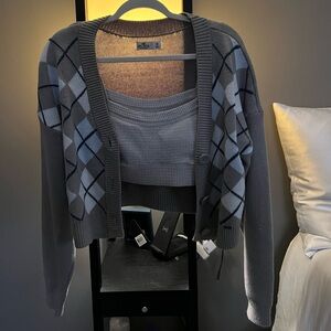 cardigan and bra set